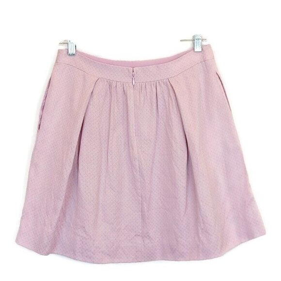 J Crew Women Skirt Purple Sz 4 Pleats Skater Lined Preppy Classic Pastel Easter - Picture 5 of 13